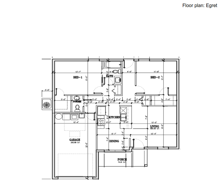 The Egret floor plan